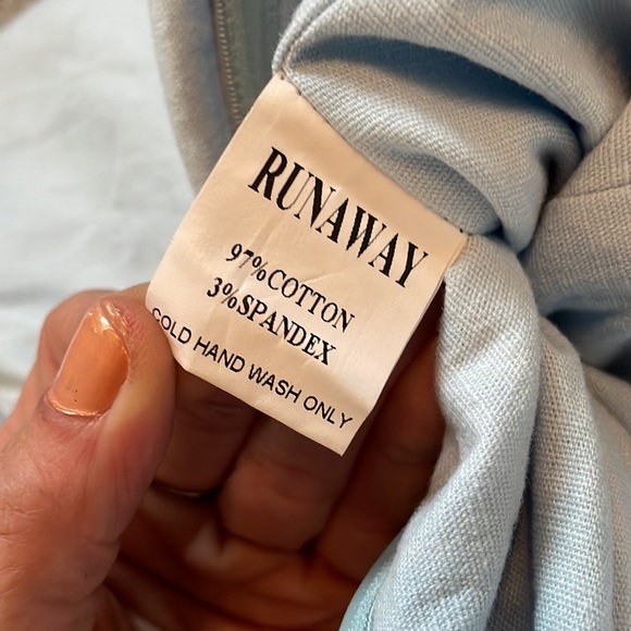 Runaway strapless wide leg baby blue jumper - Picture 11 of 12